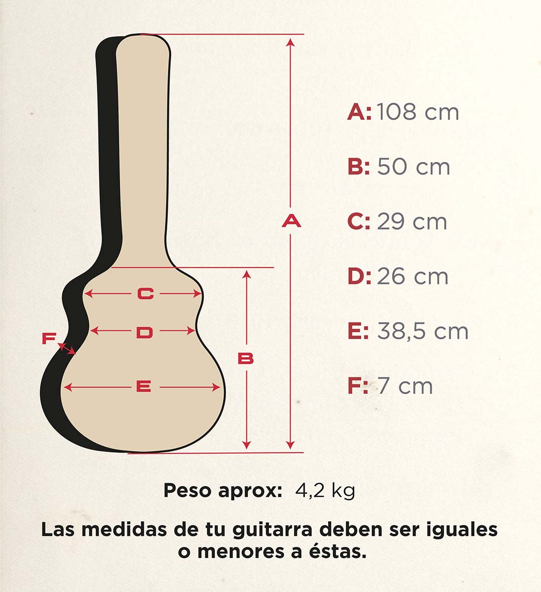 Estuche con forma para Godin y Alpujarra