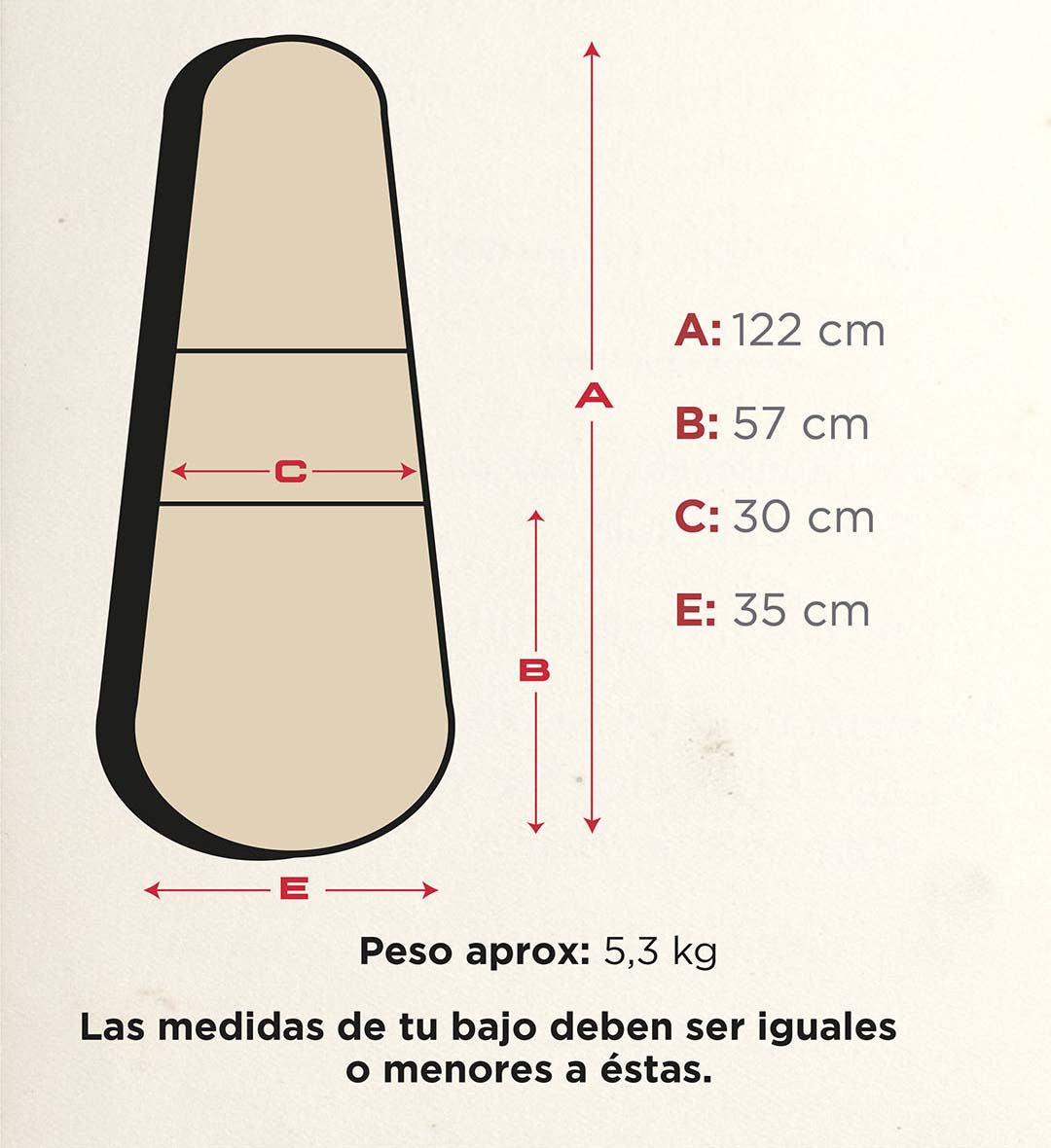 Estuche oval para Jazz Bass