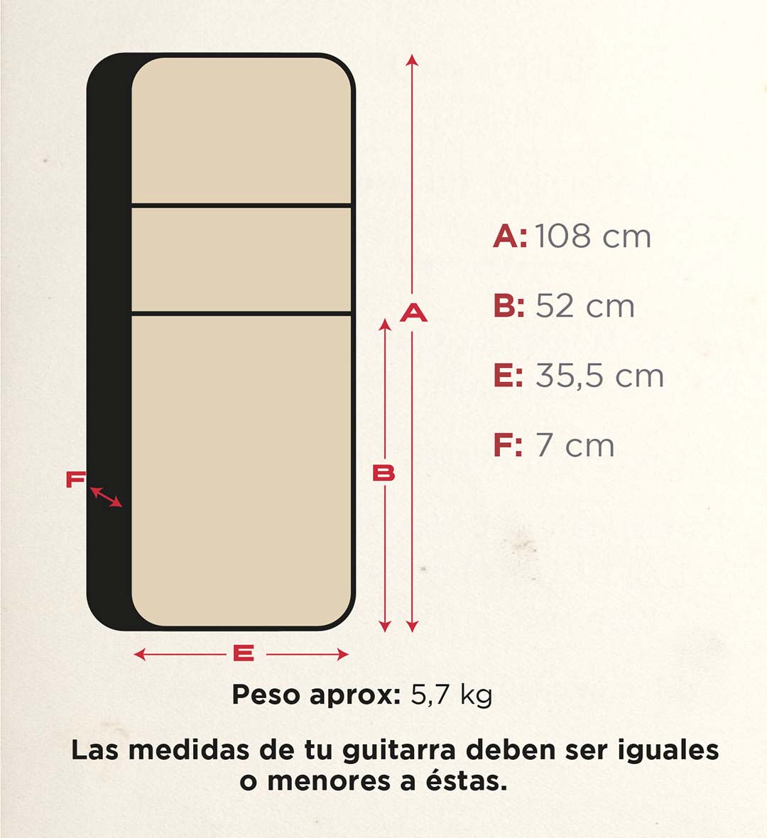 Estuche rectangular para Jazmaster